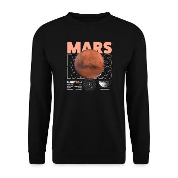 Mars details - Unisex Pullover - Schwarz - Vorne - Alina (178cm) & Michal (187cm)