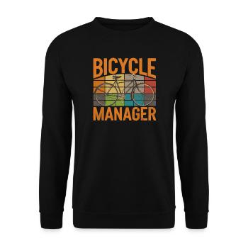 Vintage Bicycle Manager - Unisex Sweatshirt - black - Front - Alina (178cm) & Michal (187cm)