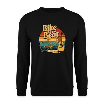 Mit dem Fahrrad zum Beat - Unisex Pullover - Schwarz - Vorne - Alina (178cm) & Michal (187cm)