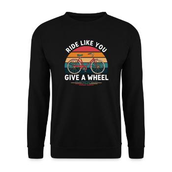 Roulez comme si vous donniez une roue - Sweat-shirt Unisexe - noir - Devant - Alina (178cm) & Michal (187cm)