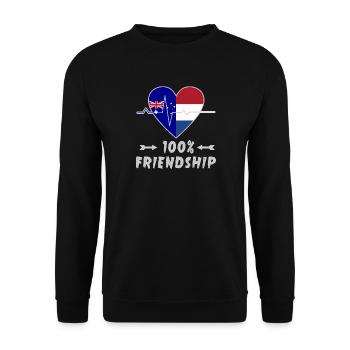 L'Australie et les Pays-Bas : amitié à 100 % - Sweat-shirt Unisexe - noir - Devant - Alina (178cm) & Michal (187cm)