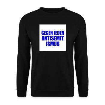 gegen jeden antisemitismus - Unisex Pullover - Schwarz - Vorne - Alina (178cm) & Michal (187cm)