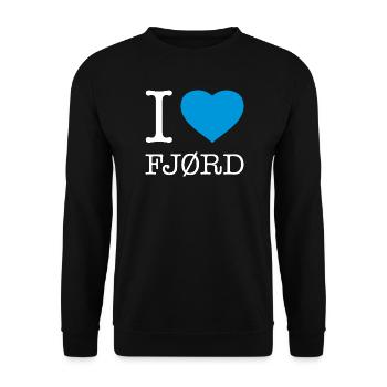 I LOVE FJORD - Unisex Sweatshirt - black - Front - Alina (178cm) & Michal (187cm)