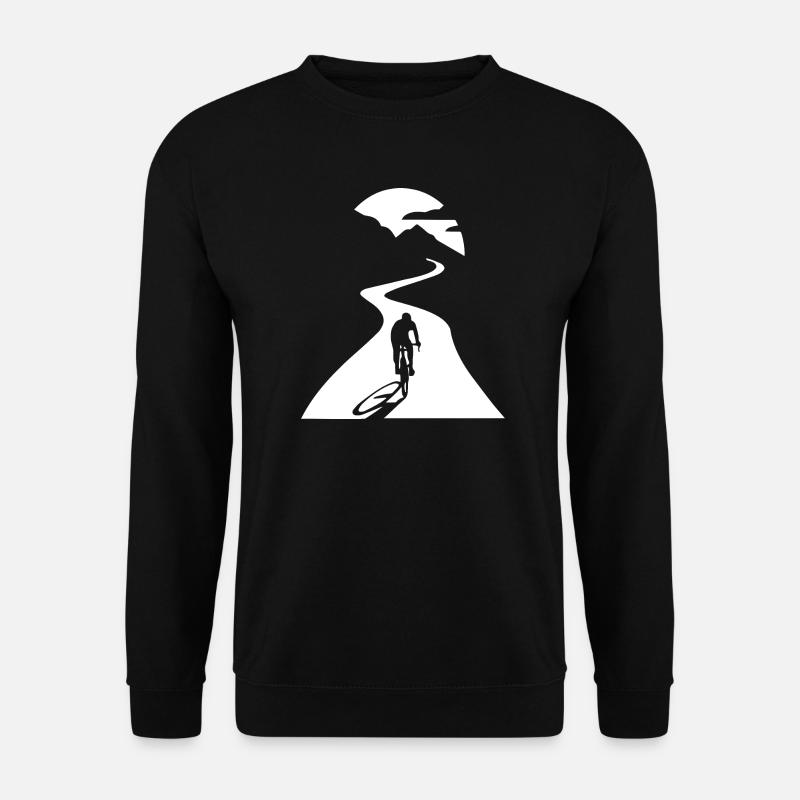 Radfahrer bei Mondschein - Unisex Pullover - Schwarz