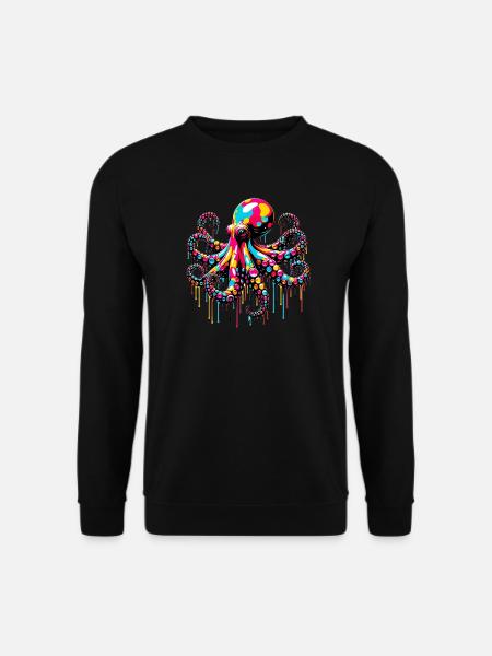 Krake - Unisex Pullover - Schwarz
