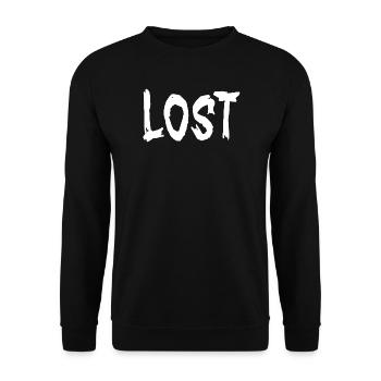 LOST - Unisex Sweatshirt - black - Front - Alina (178cm) & Michal (187cm)