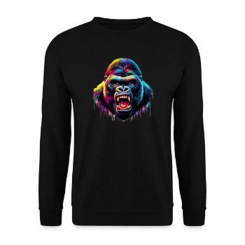 Gorille - Sweat-shirt Unisexe - noir - Devant - Alina (178cm) & Michal (187cm)