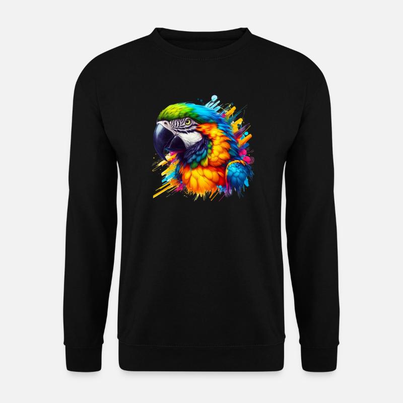 Papagei - Unisex Pullover - Schwarz