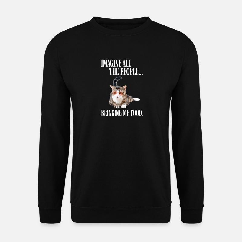 Cat with glasses - Unisex Sweatshirt - black
