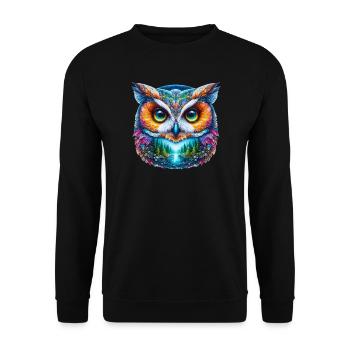 Hibou - Sweat-shirt Unisexe - noir - Devant - Alina (178cm) & Michal (187cm)