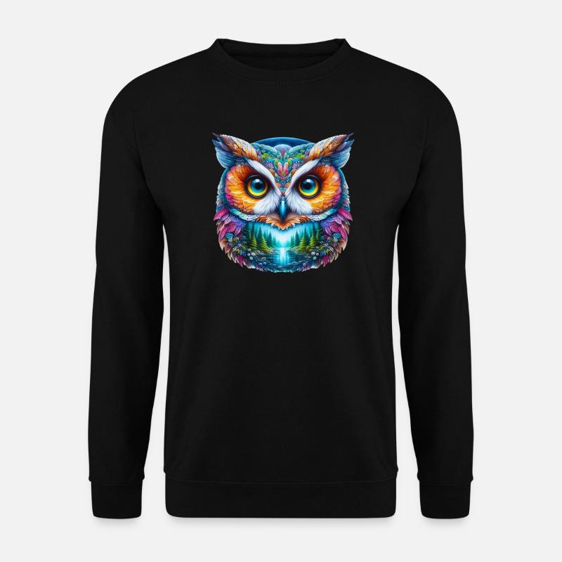 Owl - Unisex Sweatshirt - black