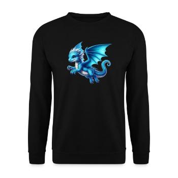 Dragon - Unisex Sweatshirt - black - Front - Alina (178cm) & Michal (187cm)