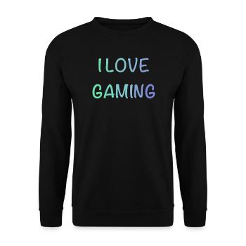 I Love Gaming  - Unisex Pullover - Schwarz - Vorne - Alina (178cm) & Michal (187cm)