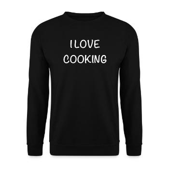 J’adore cuisiner – écrit à la main - Sweat-shirt Unisexe - noir - Devant - Alina (178cm) & Michal (187cm)