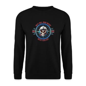 Watt will mann mehr - Meer verliebt - Unisex Pullover - Schwarz - Vorne - Alina (178cm) & Michal (187cm)