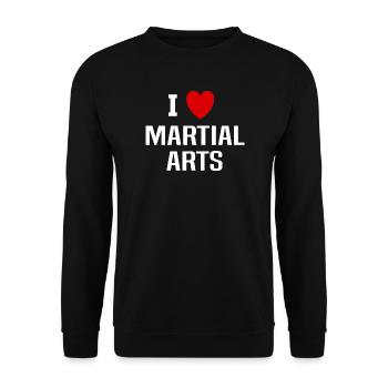 I love martial arts - Unisex Sweatshirt - black - Front - Alina (178cm) & Michal (187cm)