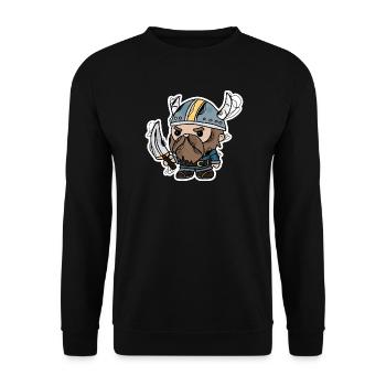 Wikinger - Unisex Pullover - Schwarz - Vorne - Alina (178cm) & Michal (187cm)