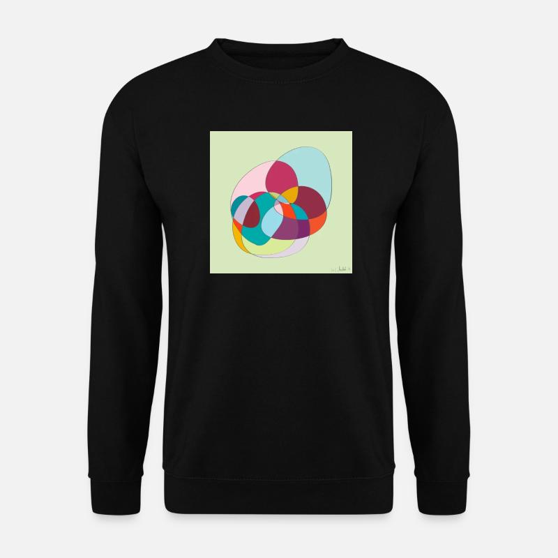 Verschlungene Farbübergänge - Unisex Pullover - Schwarz