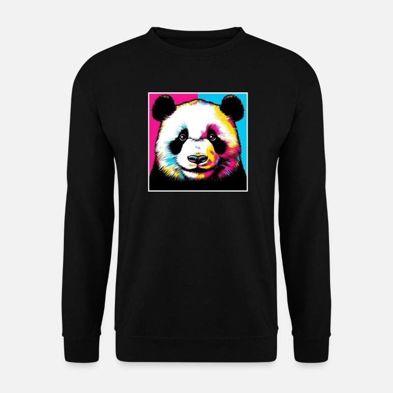 Panda - Unisex Pullover - Schwarz