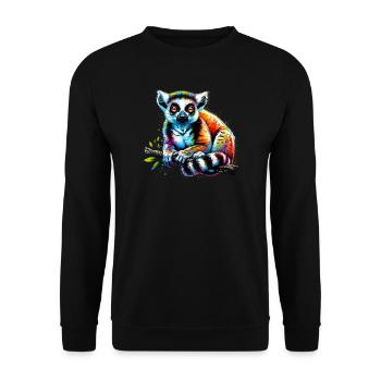 Lémurien - Sweat-shirt Unisexe - noir - Devant - Alina (178cm) & Michal (187cm)