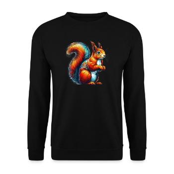 Squirrel - Unisex Sweatshirt - black - Front - Alina (178cm) & Michal (187cm)