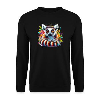 Lemur - Unisex Sweatshirt - black - Front - Alina (178cm) & Michal (187cm)
