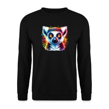 Lemur - Unisex Pullover - Schwarz - Vorne - Alina (178cm) & Michal (187cm)