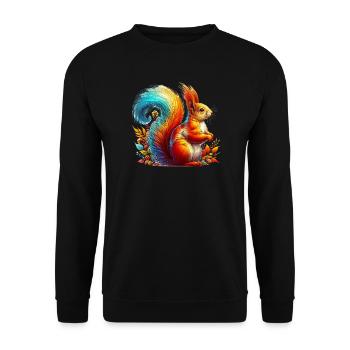 Squirrel - Unisex Sweatshirt - black - Front - Alina (178cm) & Michal (187cm)