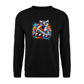 Lémurien - Sweat-shirt Unisexe - noir - Devant - Alina (178cm) & Michal (187cm)