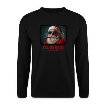 I ll be back - Santa Claus Terminator - Unisex Sweatshirt - black - Front - Alina (178cm) & Michal (187cm)