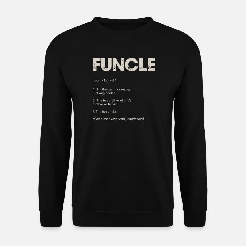 Funcle Typography Tee Design - Unisex Sweatshirt - black