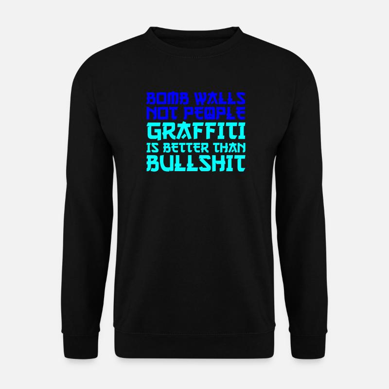 Frieden Graffiti - Unisex Pullover - Schwarz