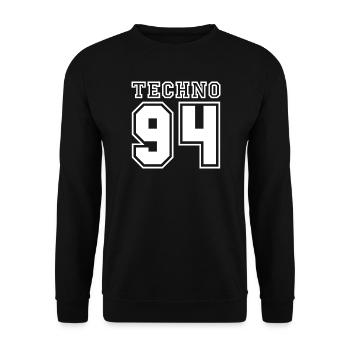 TECHNO 94 - Unisex Pullover - Schwarz - Vorne - Alina (178cm) & Michal (187cm)