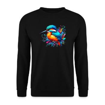 Martin-pêcheur - Sweat-shirt Unisexe - noir - Devant - Alina (178cm) & Michal (187cm)