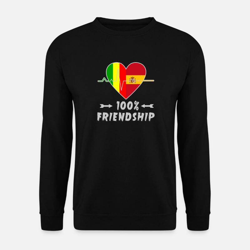 Mali and Spain 100% friendship - Unisex Sweatshirt - black