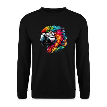 Parrot - Unisex Sweatshirt - black - Front - Alina (178cm) & Michal (187cm)