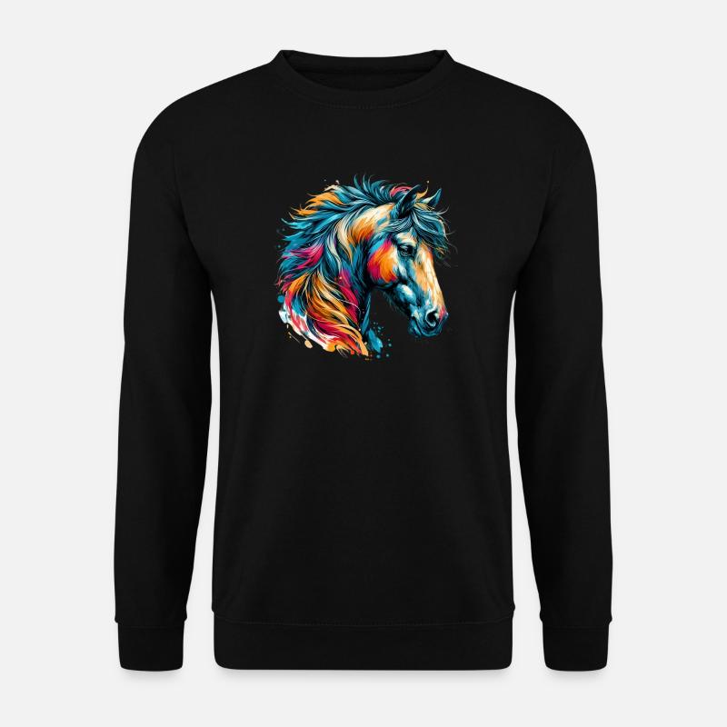 Pferd - Unisex Pullover - Schwarz