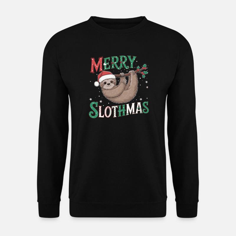 Fröhliche Faultiere - Unisex Pullover - Schwarz