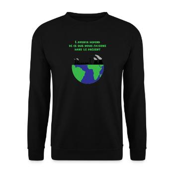 Planet Earth - Unisex Sweatshirt - black - Front - Alina (178cm) & Michal (187cm)