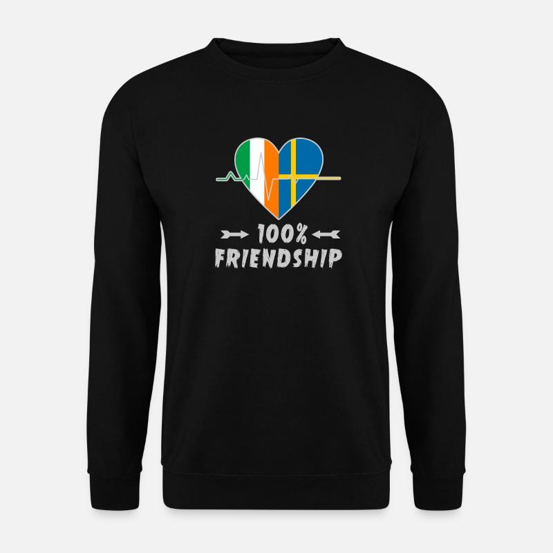 Irland und Schweden 100% Freundschaft - Unisex Pullover - Schwarz