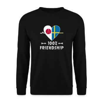 100 % amitié entre le Japon et la Suède - Sweat-shirt Unisexe - noir - Devant - Alina (178cm) & Michal (187cm)