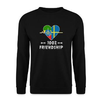 L'Ethiopie et la Suède 100 % amitié - Sweat-shirt Unisexe - noir - Devant - Alina (178cm) & Michal (187cm)