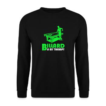 Le billard est ma thérapie - Sweat-shirt Unisexe - noir - Devant - Alina (178cm) & Michal (187cm)