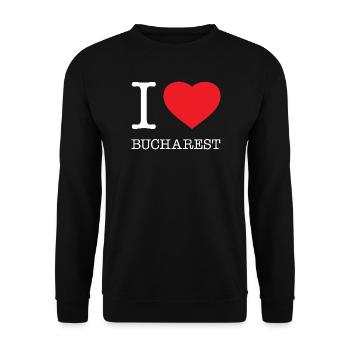 J’AIME BUCAREST BUCAREST ROUMANIE Rumänien - Sweat-shirt Unisexe - noir - Devant - Alina (178cm) & Michal (187cm)