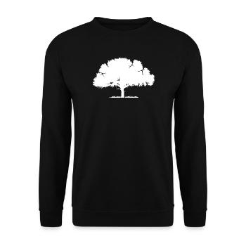 Oak tree forest nature vector illustration icon - Unisex Sweatshirt - black - Front - Alina (178cm) & Michal (187cm)