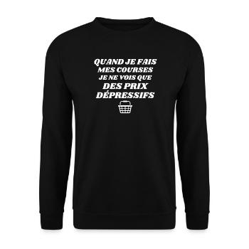 Armut, Kaufkraft, Inflation, Mehrwertsteuer - Unisex Pullover - Schwarz - Vorne - Alina (178cm) & Michal (187cm)