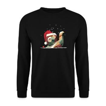 Christmas snail with charm and humor - Unisex Sweatshirt - black - Front - Alina (178cm) & Michal (187cm)