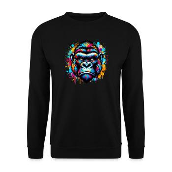 Gorilla - Unisex Sweatshirt - black - Front - Alina (178cm) & Michal (187cm)