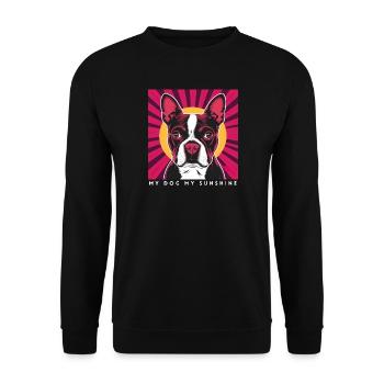 Sun Dog Pop Portrait - Unisex Sweatshirt - black - Front - Alina (178cm) & Michal (187cm)