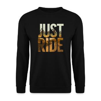 Fahr einfach Mountain Vista - Unisex Pullover - Schwarz - Vorne - Alina (178cm) & Michal (187cm)